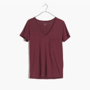 Whisper Cotton V Neck Pocket Tee